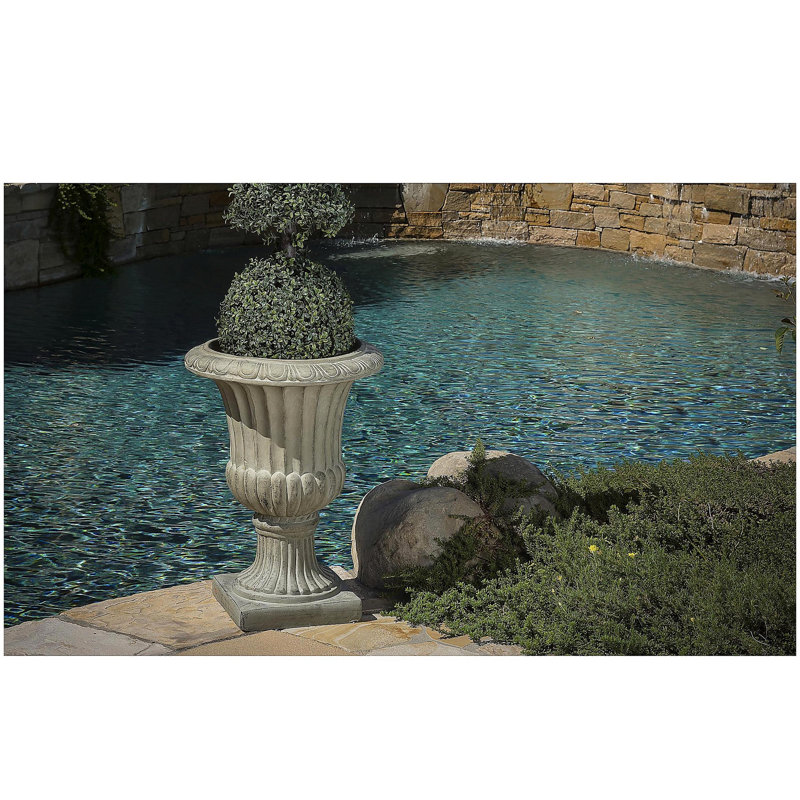 Jardinière d'extérieur, H 26,5 po x l 19 po x P 19 po, Vert antique