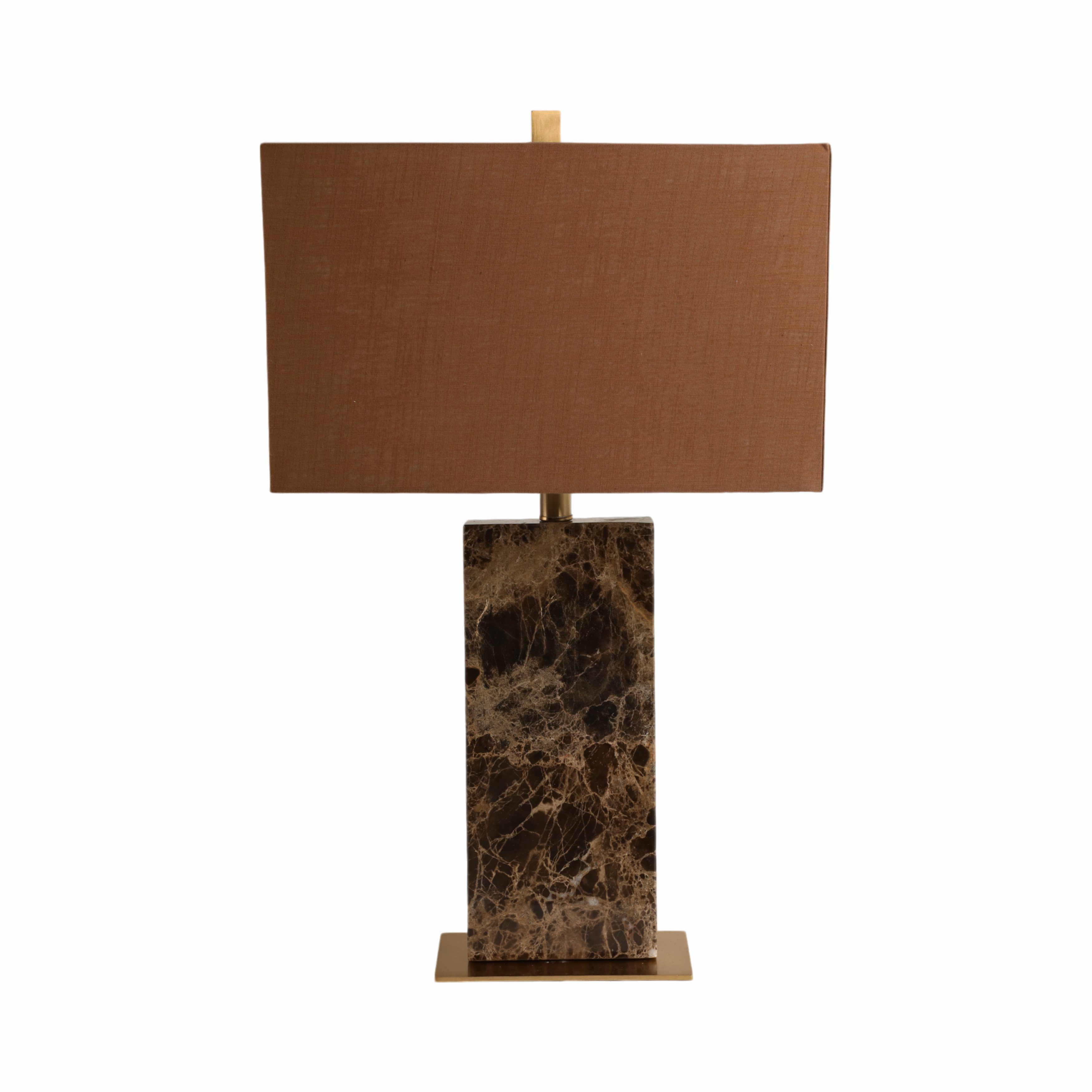 Sagebrook Home 26X16" Rectangle Marble Lamp, Light Brown | Perigold