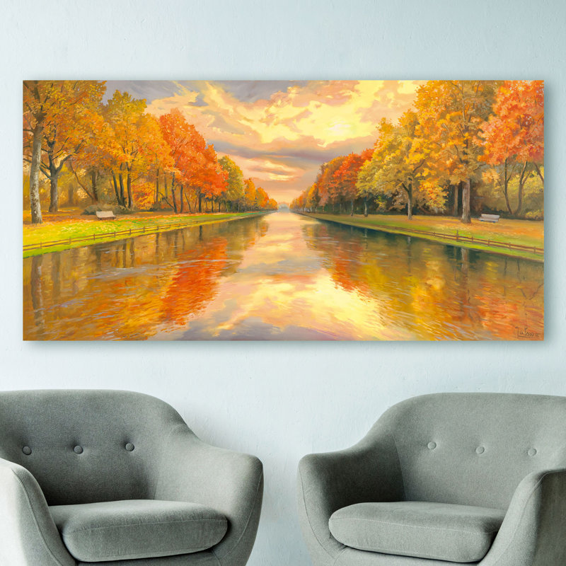 Boulevard On The Water by Adriano Galasso - Wrapped Canvas Print, 50cm H x 100cm W x 4cm D