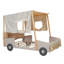 Lit voiture en bois avec coussin, toile de plafond-44566740
