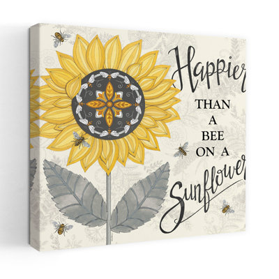 Art contemporain plus heureux qu'une abeille sur un tournesol