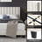Upholstered Bed Frame with Channel Tufted Headboard-77082585-77082584