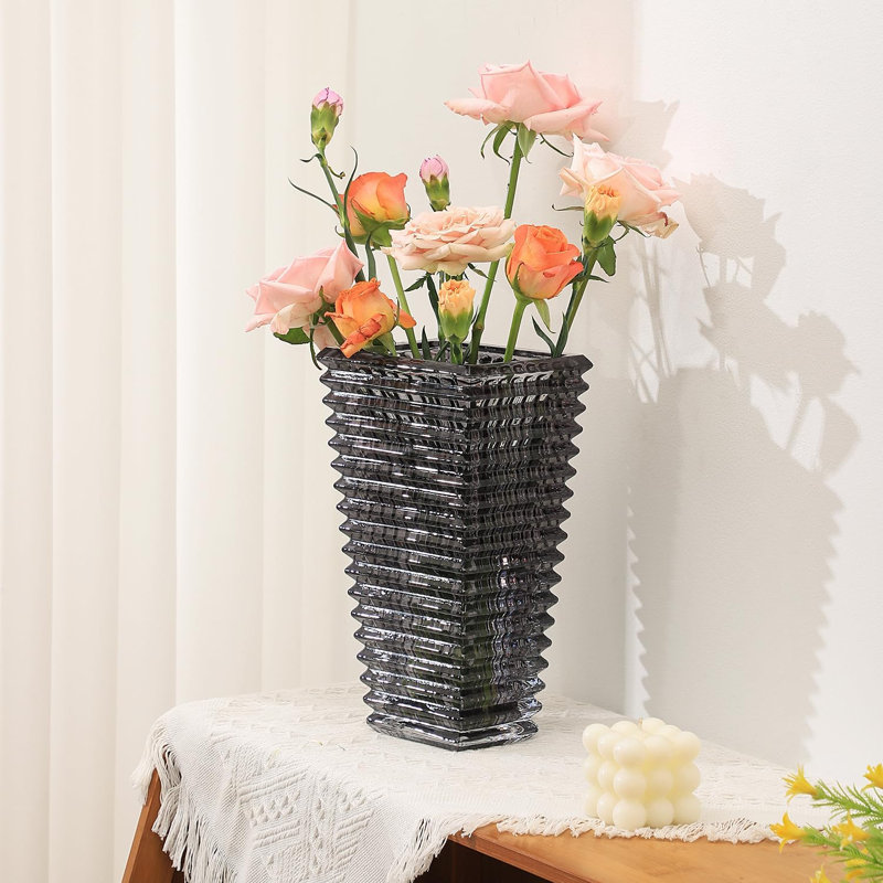 Vase de table Anthonique, H 5,3 po x l 5,3 po x P 9,1 po, Gris foncé