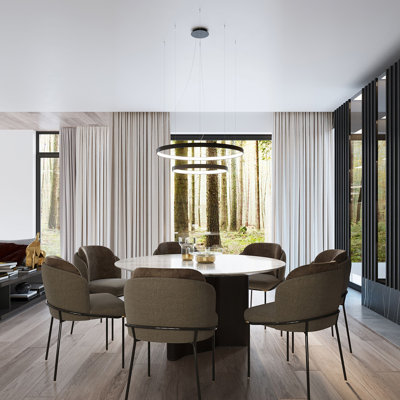 1 - Light Black LED Geometric Pendant