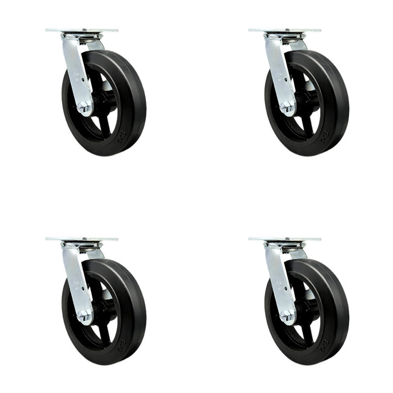 Rubber on Steel Caster