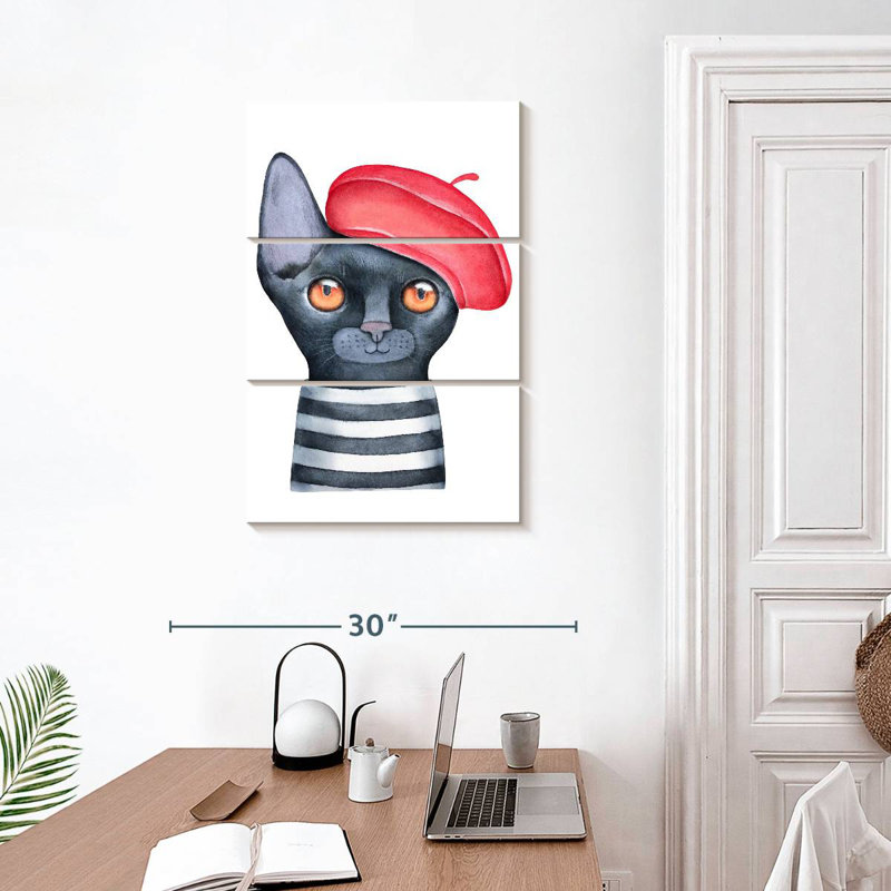 Chat fantaisie Brampt, H 32 po x l 20 po