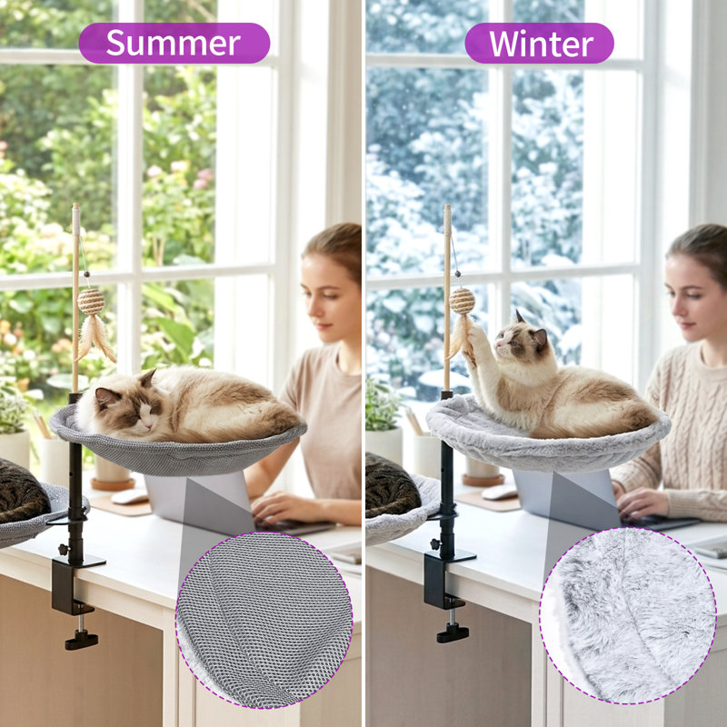 Cat Desk Bed Hammock, 2-Tier