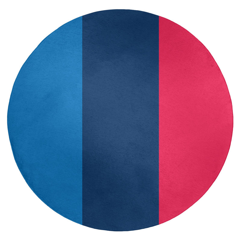 Chenille Striped Indoor Rug, Round 5'