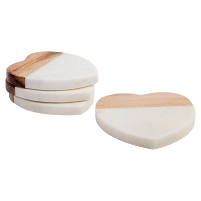 Wood 4 Piece Coaster Set