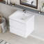 Meuble-lavabo mural 24 po avec lavabo et rangement mural moderne
