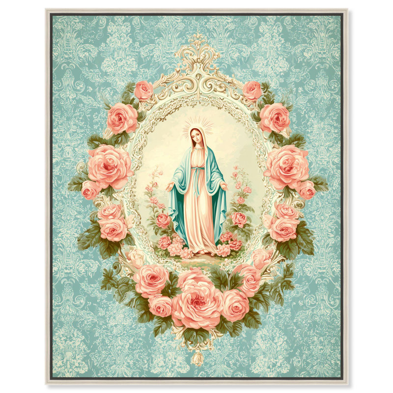 «Our Lady of Grace», reproduction d'art sur toile par Art Remedy, cadre argenté, 30 x 36, H 37 po x l 31 po, Cadre argenté