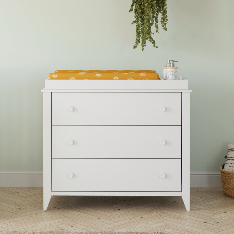 Sprout 3 Drawer Changer Dresser, White