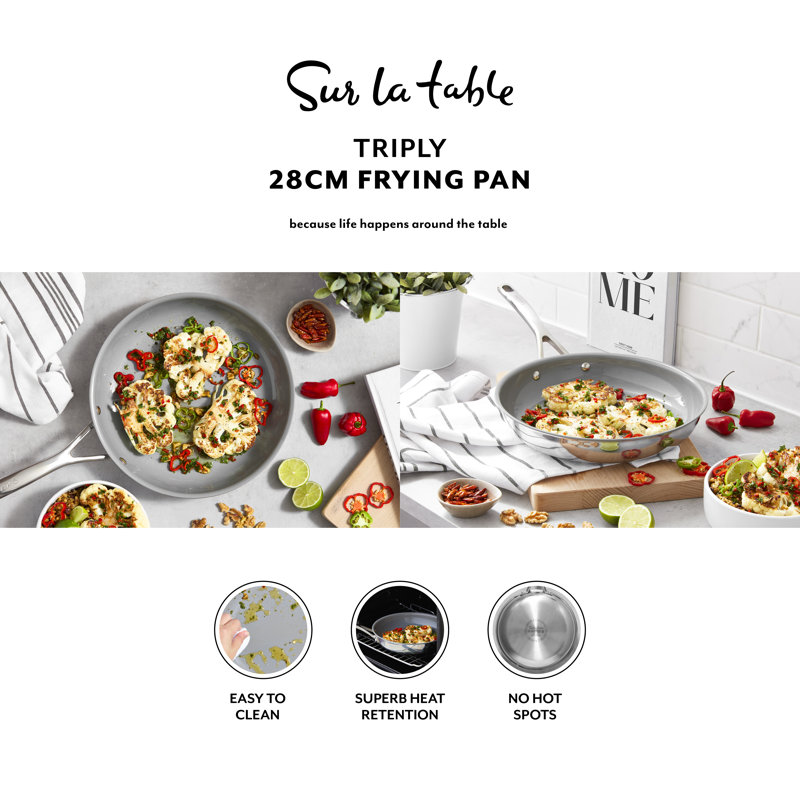 Stainless Steel Non-Stick Frying Pan, 5.5cm H x 26cm W