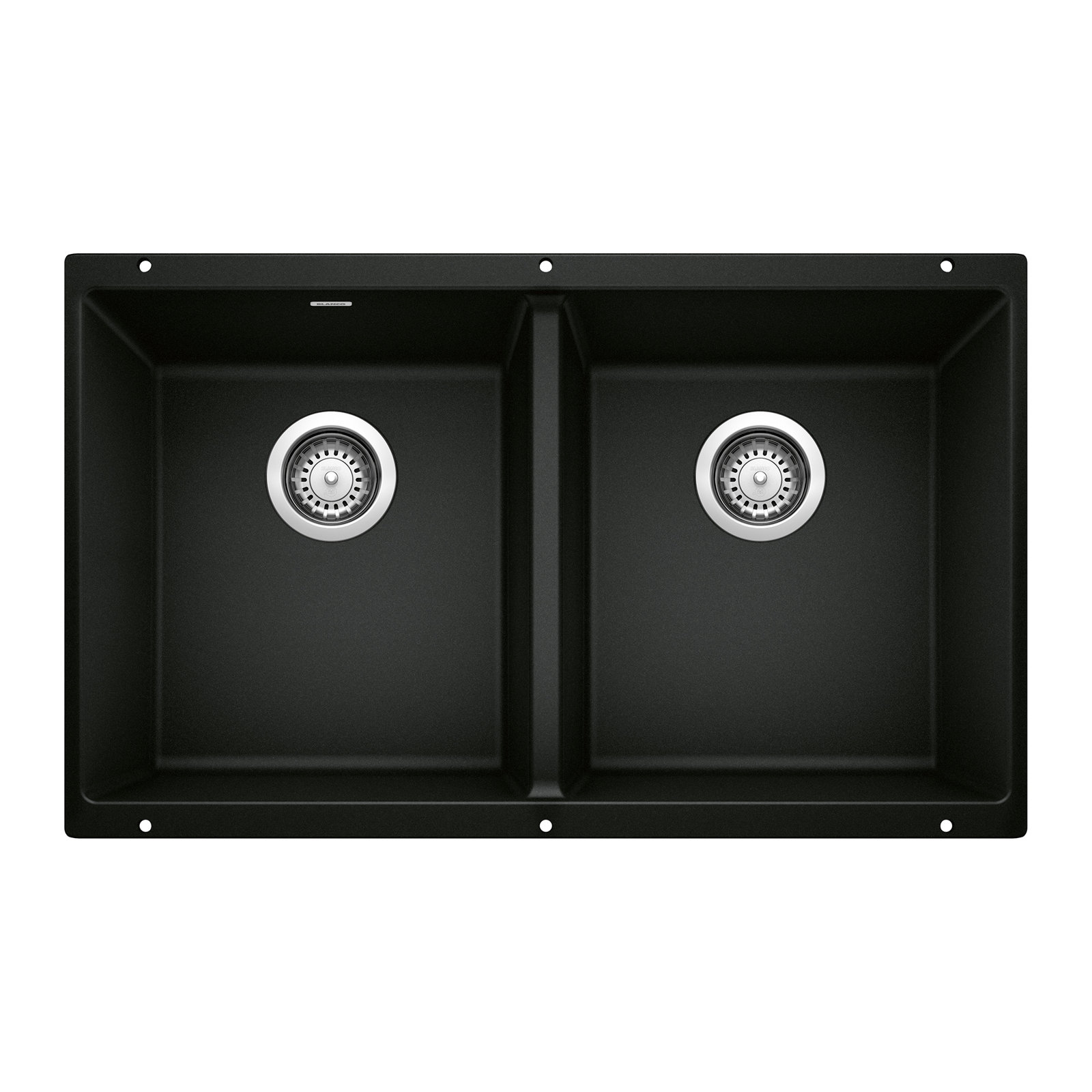 Precis SILGRANIT 29" Double Bowl Kitchen Sink, Coal Black