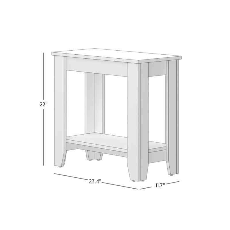 Table de bout avec rangement Weddel Basilico, Noyer ambré