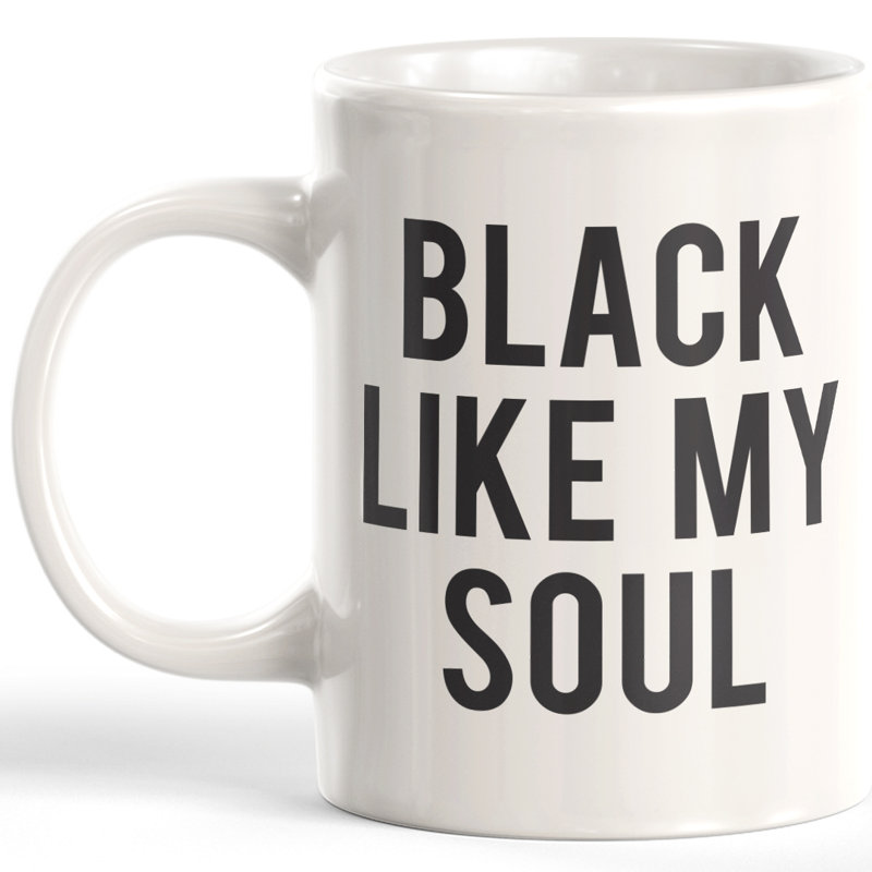 Tasse à café noire Like My Soul, 11 oz, Plastique