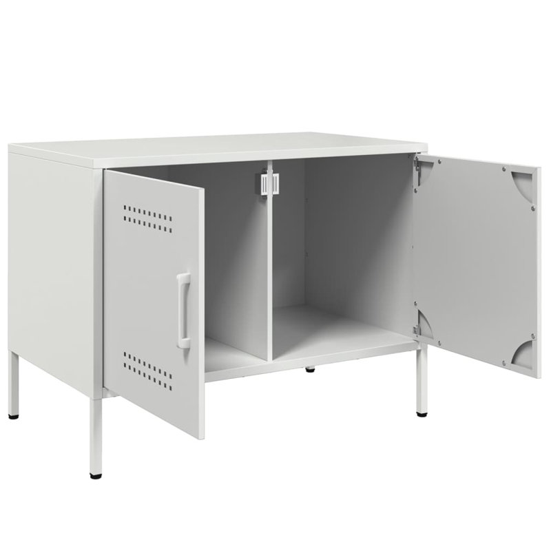 Alicio Unfinished TV Stand for TVs up to 24", Highgloss Sand Grey