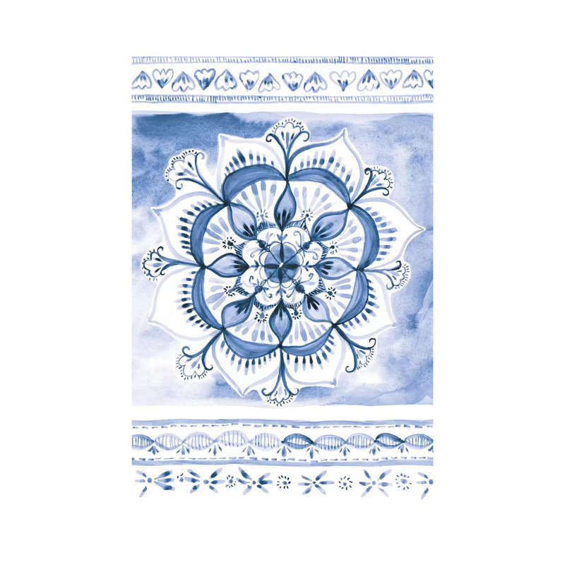 Indigo Vibes II by Amanda Mcgee - Wrapped Canvas Painting, 30.48cm H x 20.32cm W x 1.91cm D
