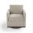 Modern Upholstered Sand Square Swivel Armchair with Matel Base (Set of 2)-888415232