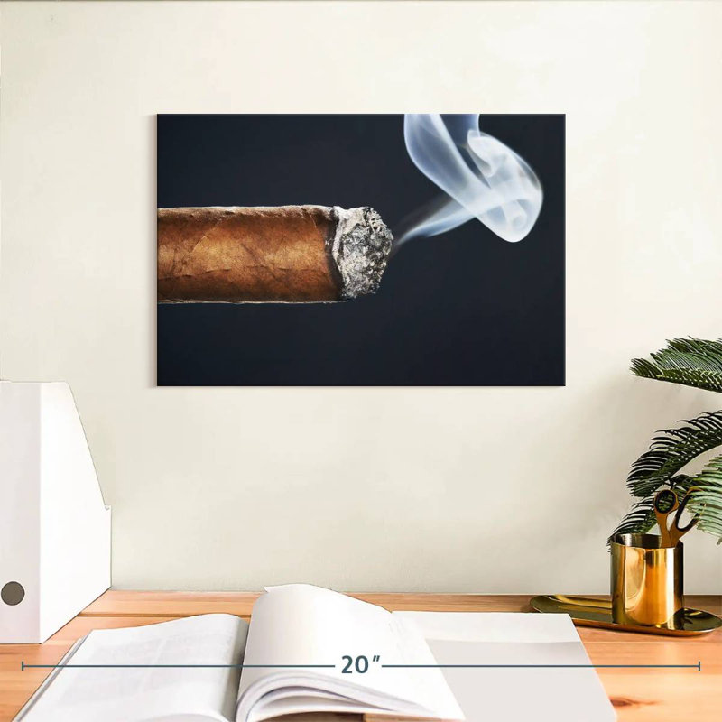 Senne Burning Cigar, 8" H x 12" W