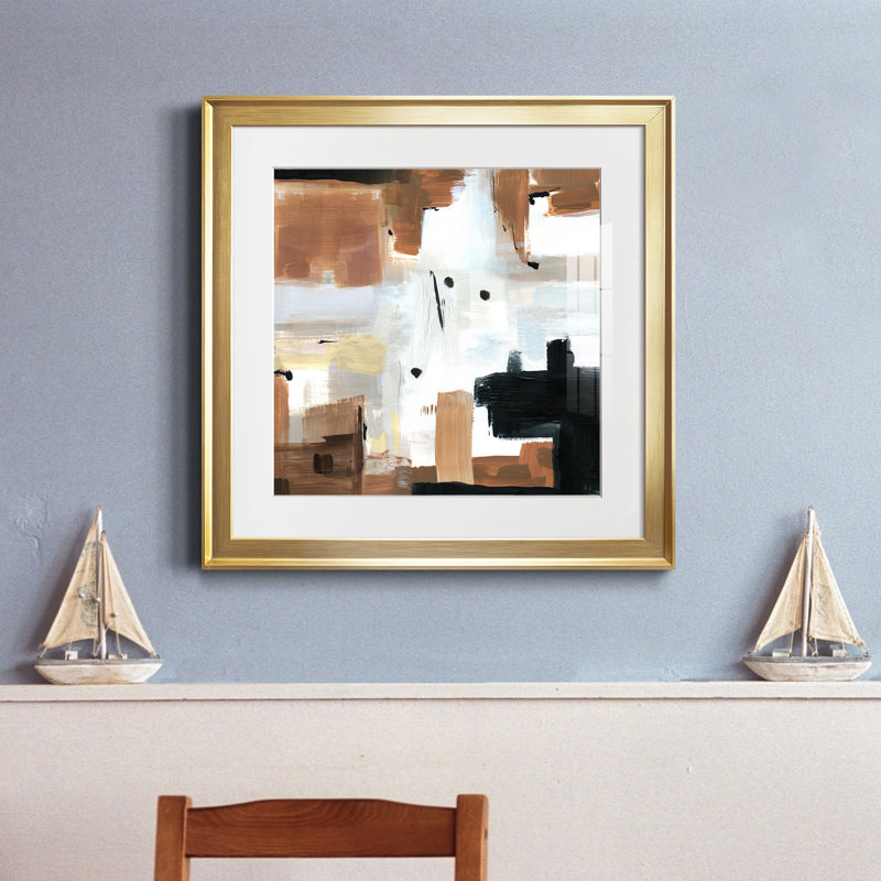Winding Trail - Cadre photo, reproduction d'art sur papier, H 26,5 po x l 26,5 po x P 1,5 po, Papier encadré doré