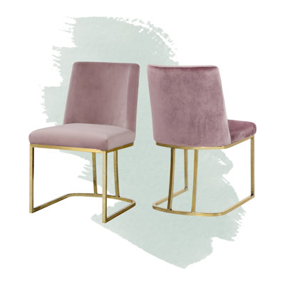 Chaise d'appoint en velours Heidi