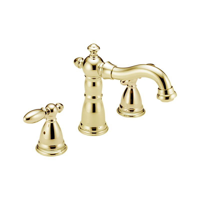 Victorian Deck Mounted Roman Tub Faucet Trim, Chrome and Polished Brass