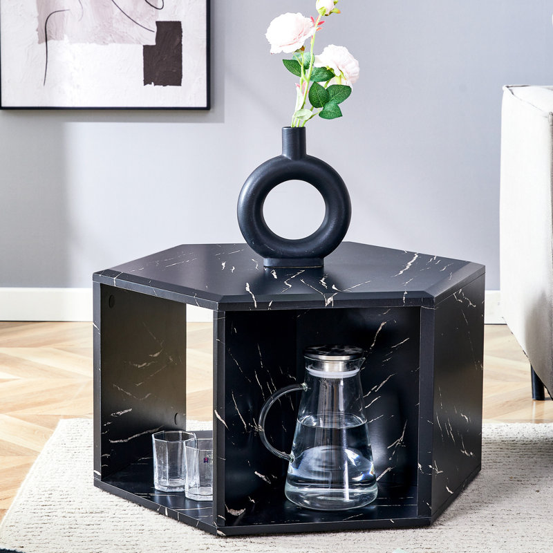 Table basse Hexagonal, H 14,08 po x L 25,16 po x l 21,84 po