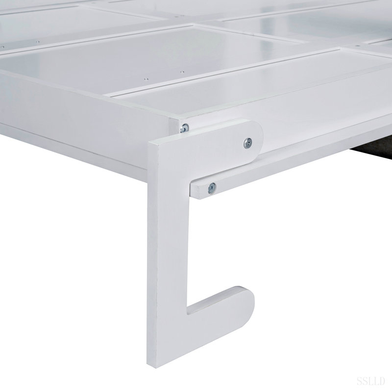 Lit escamotable avec coussin Murphy, White, Full / Double