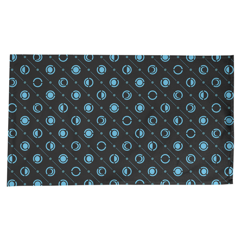 Nappe des phases de lune classiques, Noir / bleu sarcelle