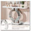 Console moderne en miroir avec base en O