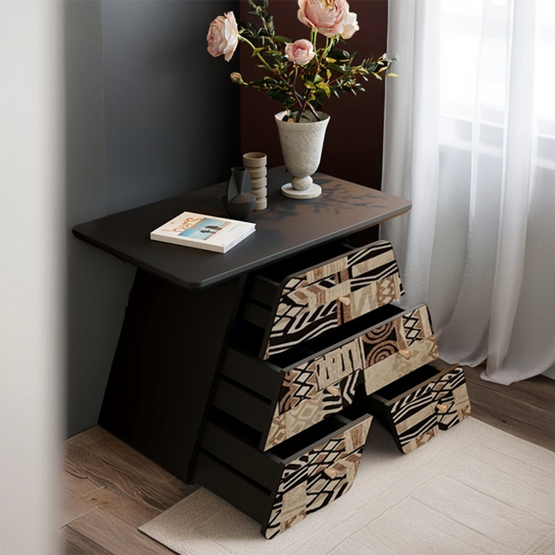Creative art drawer accent cabinet, White