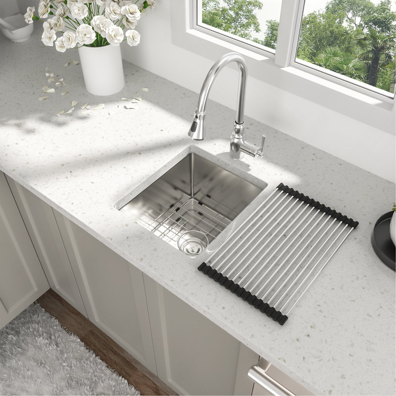 13 Inch Undermount Sink - 13"X15"X9" Undermount Stainless Steel Kitchen Sink 16 Gauge Single Bowl Kitchen Sink 9 Inch Deep Bar/Prep Sink Basin
