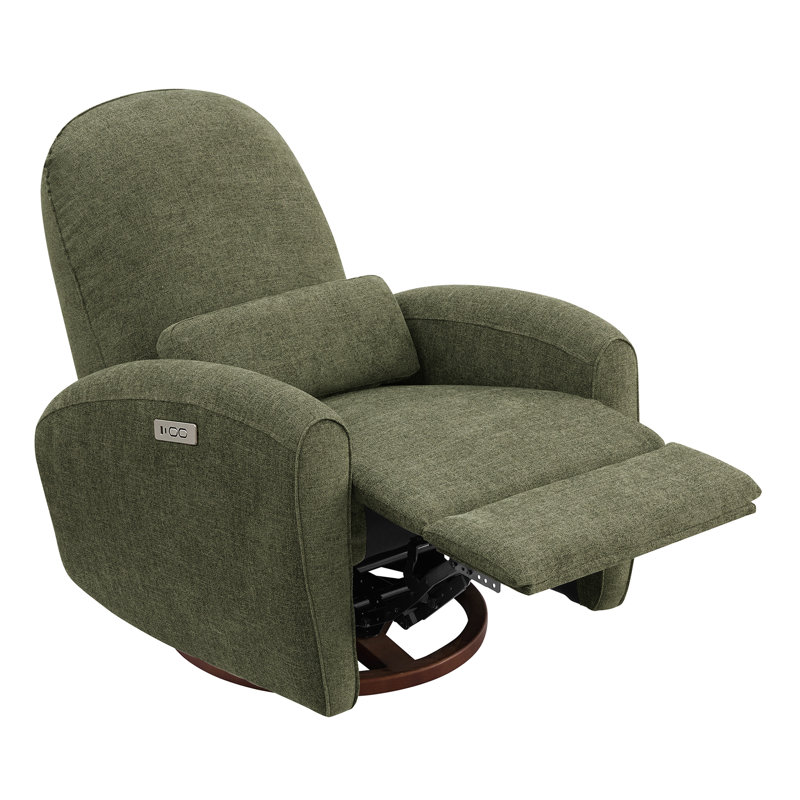 Fauteuil inclinable électrique 32,6 po Eller, Polyester vert mousse, Électrique - Bouton-poussoir