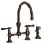 Chesterfield Kitchen Bridge Faucet with Side Spray-351712966