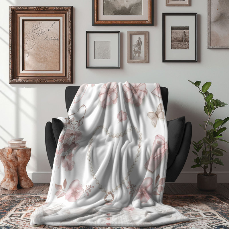 Rose chic - couverture de qualité supérieure 1 pièce, L 60 po x L 80 po