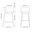 Tonia Bar/Counter Stool - Texan Burnish Guardian Seat - Domasco Frame-2057872552-2065357563