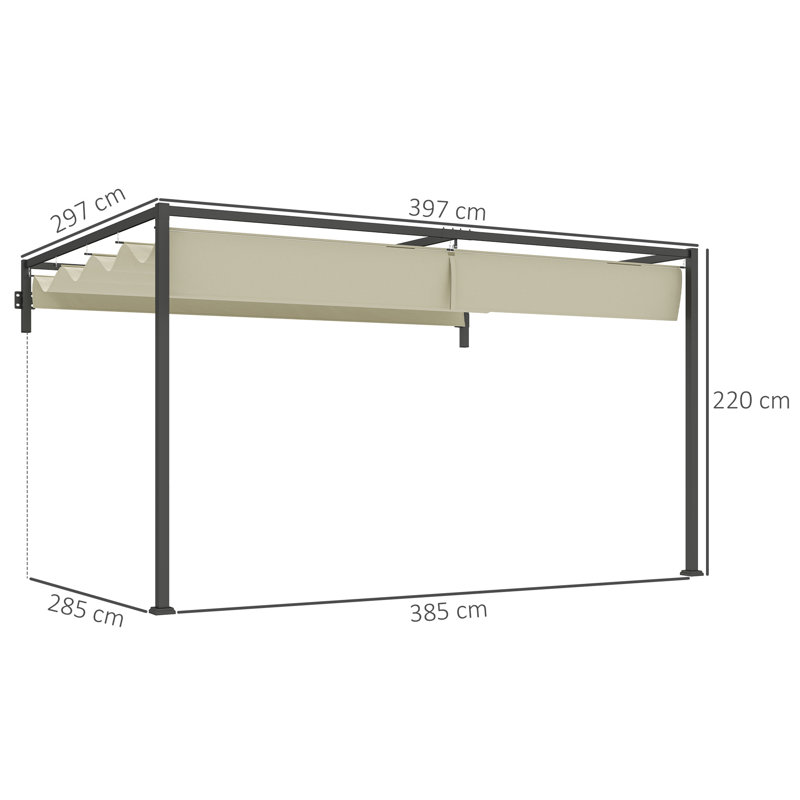 2.2m x 2.97m x 3.97m Pergola