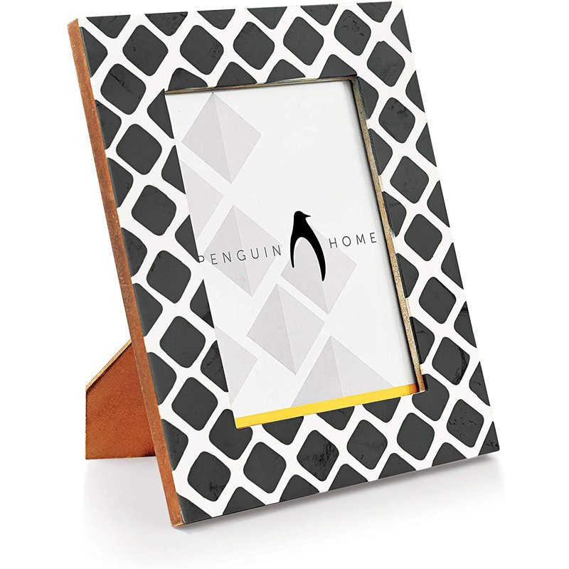 Bevelled Picture Frame, 26.5cm H x 21.8cm W x 26.8cm  D, Black