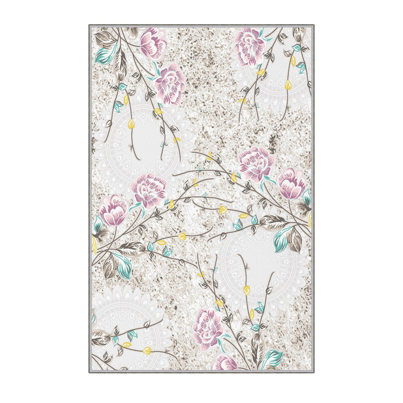Soft Hall Carpet (2.6 x 4.9 ft), 100% Polyester, 0.3 in Pile Height | Antibacterial, Non-Slip Underside, 650 g/m² | Machine Washable, 3D Digital Print | Perfect for Living Room, Entryway & Bedroom Décor