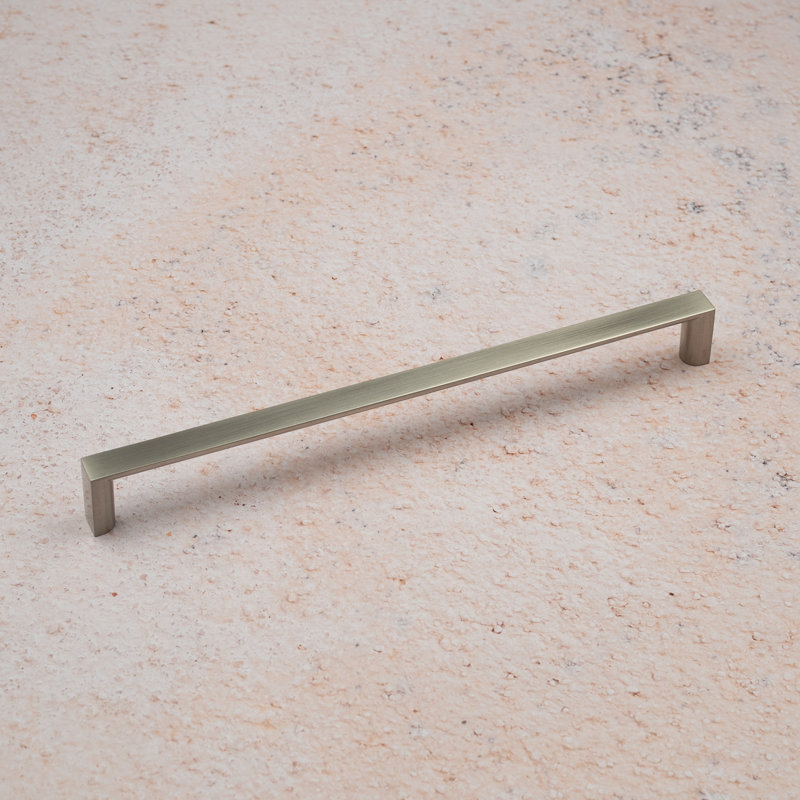 Brushed Nickel Square D-Bar Handles , 224mm