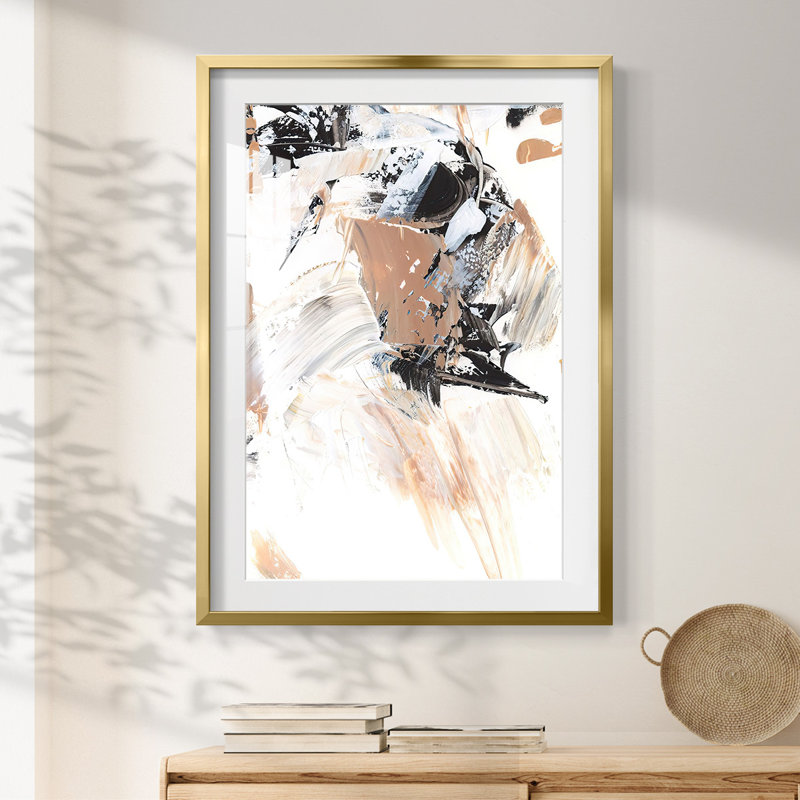 Ruckus II -Framed Print, 28.5" H x 20.5" W, Gold
