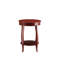 Table d'appoint à finition rouge avec plateau en bois composite et tablette pour terrasse-1272982350