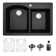 Karran Quartz 33'' X 22'' Double Bowl 60/40 Top Mount Drop-in Kitchen Sink Kit
