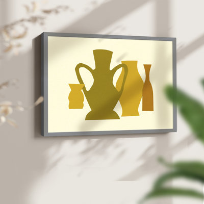 Posing Pottery I -Framed Print - Restickable