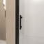Porte de douche pliante Axton avec verre trempé et cadre en aluminium
