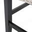 Tabouret de comptoir rembourré 25 po avec garniture cloutée de 25 po (ensemble de 2), blé / noir mat, tissu
