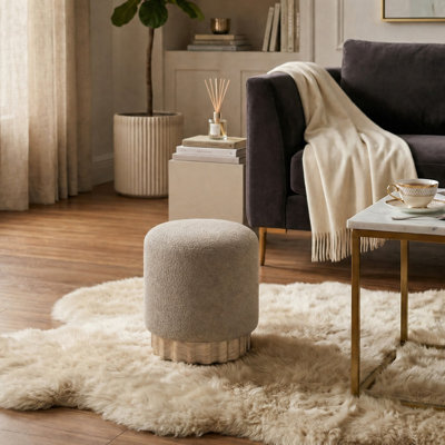 Repose-pieds rond en polyester Willner 