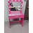 Vanity Desk with Mirror and Lights, Dressing Table with Large Drawer, 1 Level Storage Dresser & 3 Lighting Modes Adjustable Brightness, Suitable for Bedroom(Pink)-1721904931