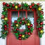 Guirlande de Noël artificielle 9 pi avec lumières - Fête festive